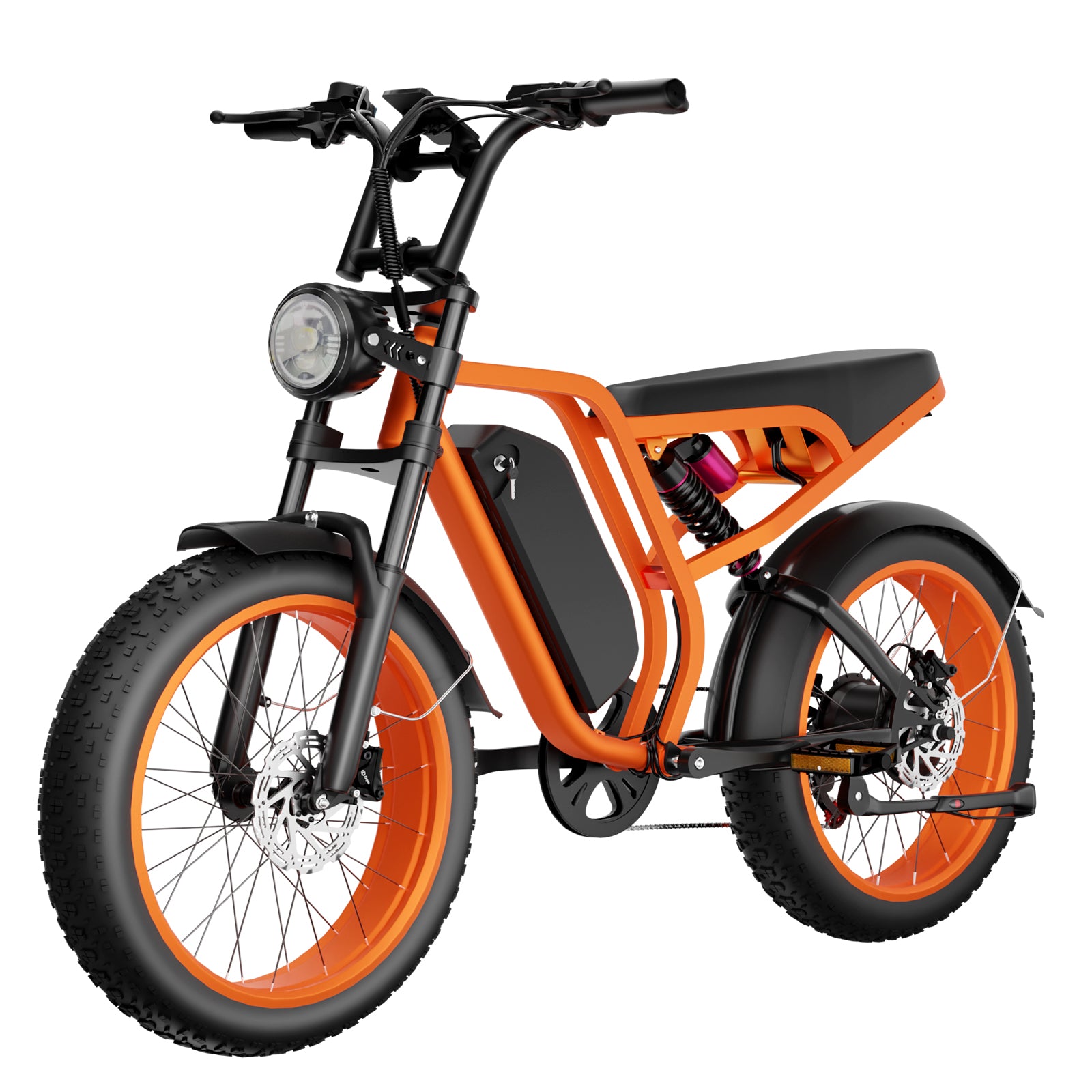 Boombike Bluvall SU8 Moped Ebike 32MPH 80Miles Full Suspension