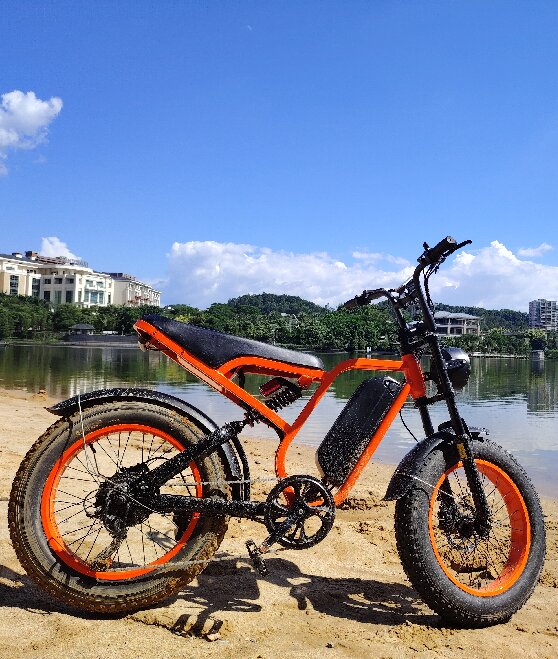 Boombike Bluvall SU8 Moped Ebike 32MPH 80Miles Full Suspension