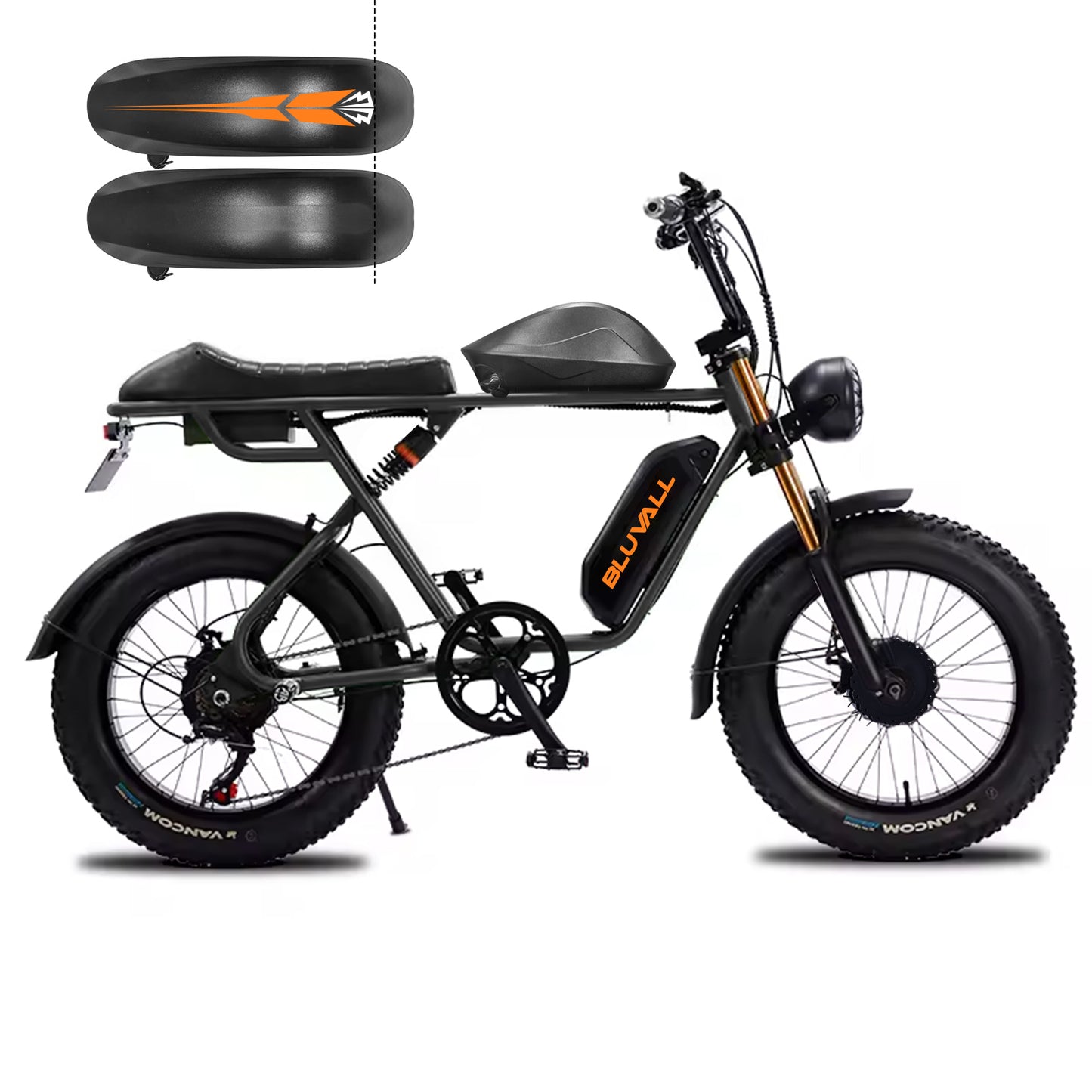 Boombike Bluvall K10 Dual Motor & Battery 52V 35MPH 160 Miles - BoomBike